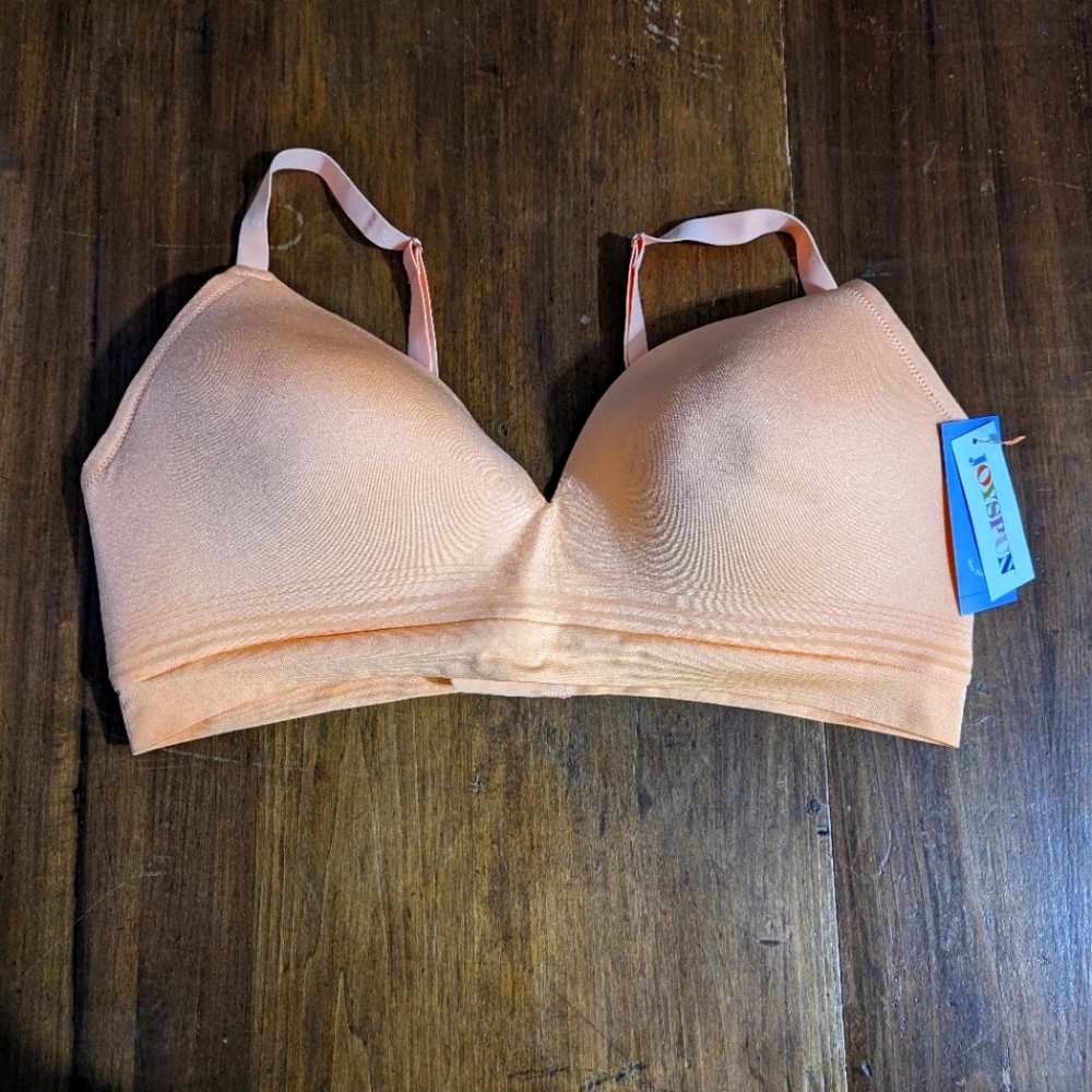 JoySpun XXXL Peach Orange Wire Free Bra E
